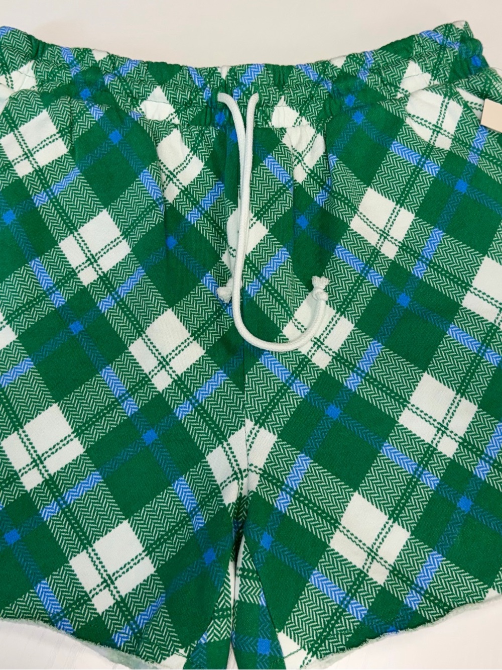 ivory ella Green Plaid Athletic Shorts